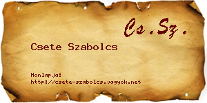 Csete Szabolcs névjegykártya